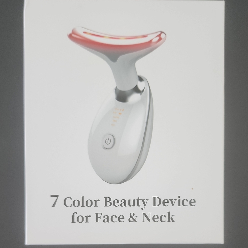 7 Color Beauty Device for Face & Neck Massager- White